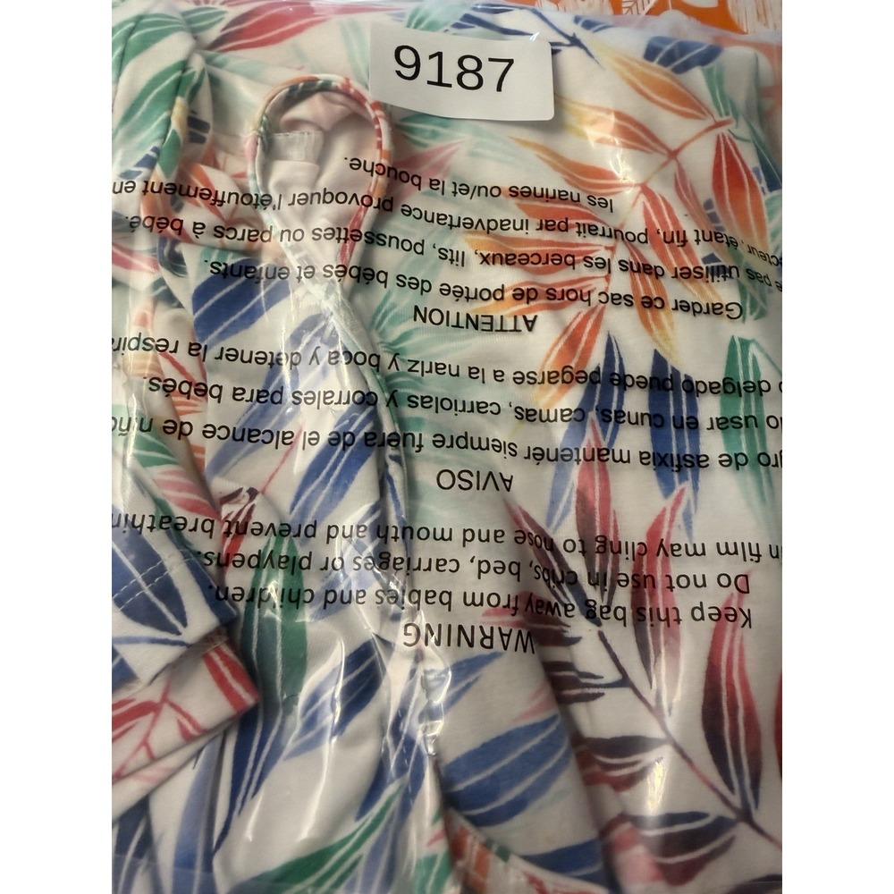 tommy bahama holi frondi midi dress faux wrap ruched L Colorful Palm Tropical - Picture 12 of 12